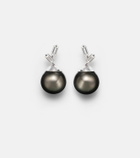 Suzanne Kalan 18kt white gold earrings with diamonds and pearls