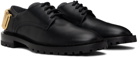 Moschino Black Logo Derbys