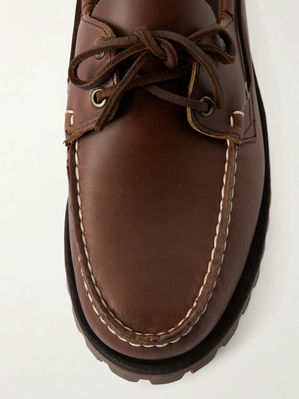 Sebago - Ranger Waxed-Leather Boat Shoes - Brown