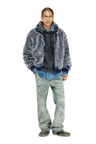 Diesel Shaggy winter jacket - Winter Jackets Mens in Blue