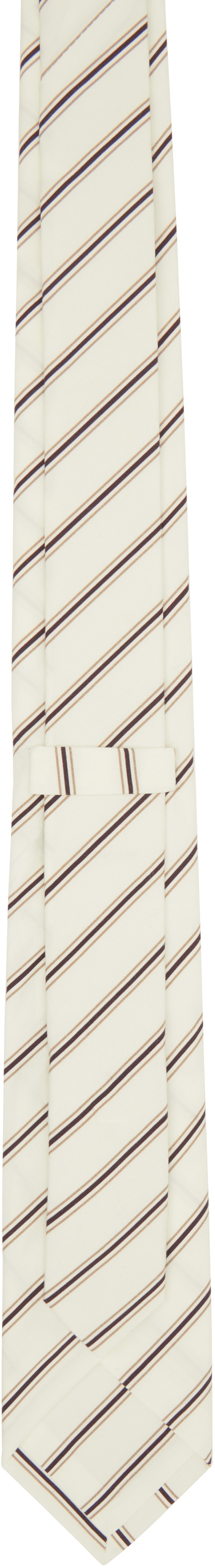 LGN Louis Gabriel Nouchi Off-White Rayée Tie