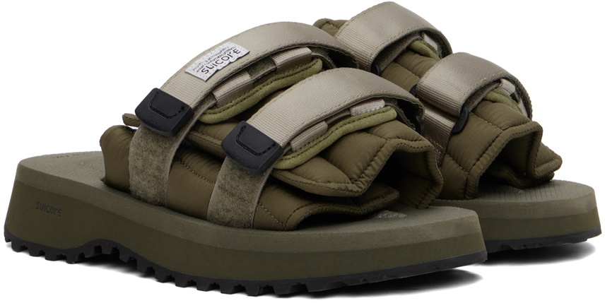 SUICOKE Khaki MOTO-PUFFab Sandals