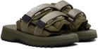 SUICOKE Khaki MOTO-PUFFab Sandals