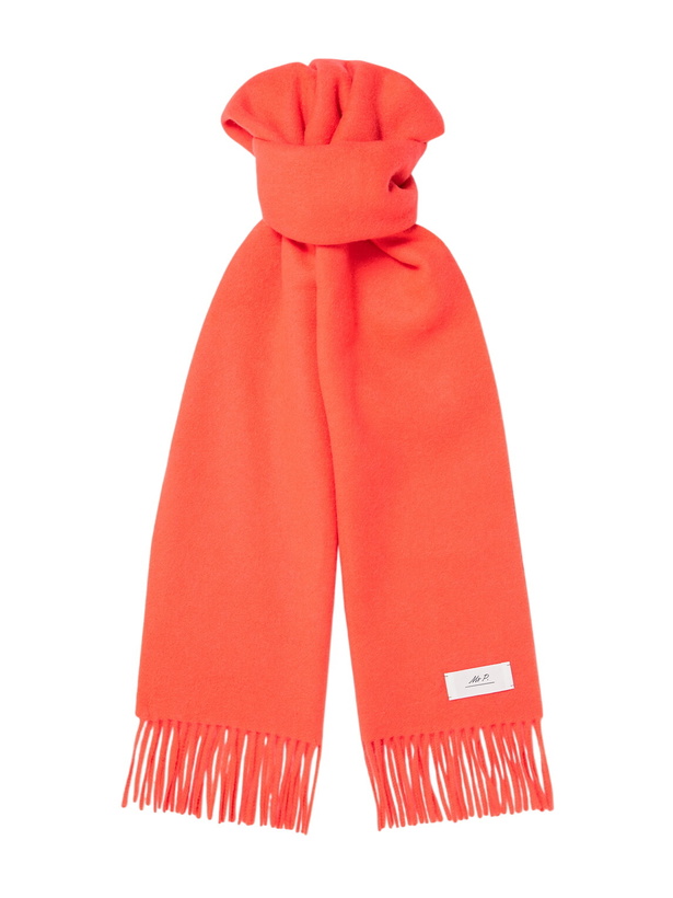 Photo: Mr P. - Logo-Appliquéd Fringed Cashmere Scarf