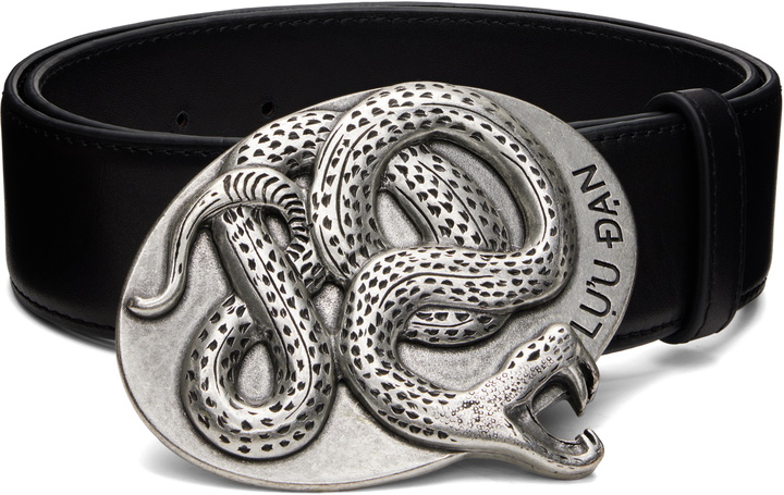 Photo: LU'U DAN Black Twisted Snake Cowboy Belt