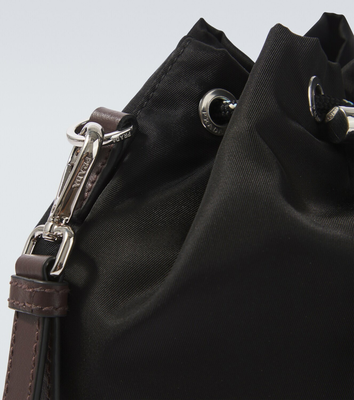 Prada Prada Speedrock Re-Nylon leather-trimmed pouch