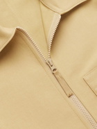 Stone Island - Ghost Logo-Appliquéd Cotton and Wool-Blend Canvas Zip-Up Overshirt - Neutrals