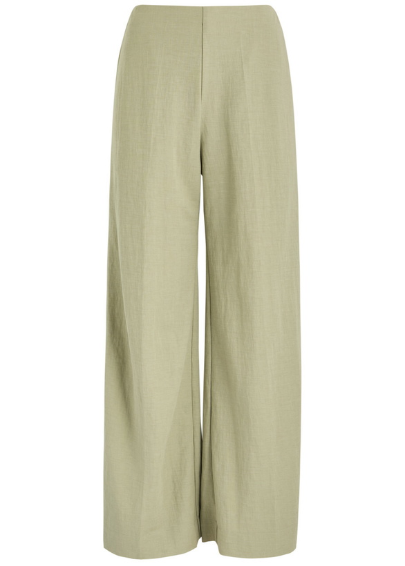 Photo: Harris Wharf London Wide-leg Trousers Sage