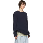 Dries Van Noten Navy Jelte Crewneck Sweater