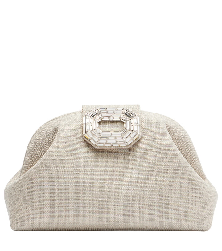 Photo: Amina Muaddi Camelia embellished clutch