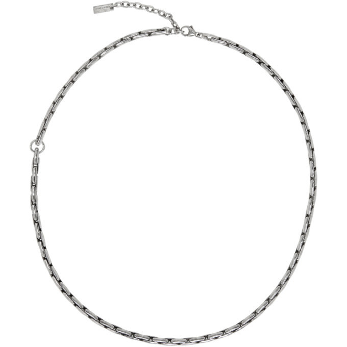 Photo: Saint Laurent Silver Ovale Necklace