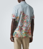 Etro Printed cotton piqué polo shirt