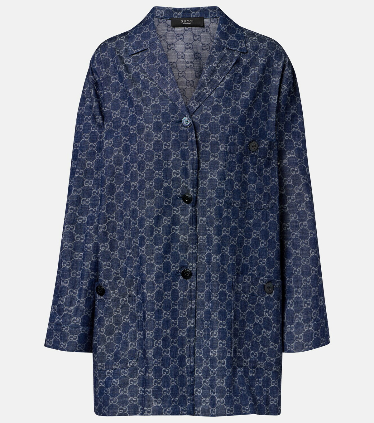 Gucci GG jacquard denim shirt