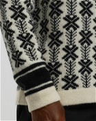 C.P. Company Wool Jacquard Logo Knit White - Mens - Pullovers