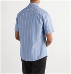 Dunhill - Striped Cotton-Blend Chambray Shirt - Blue
