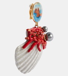 Dolce&Gabbana Capri Shell embellished clip-on earrings