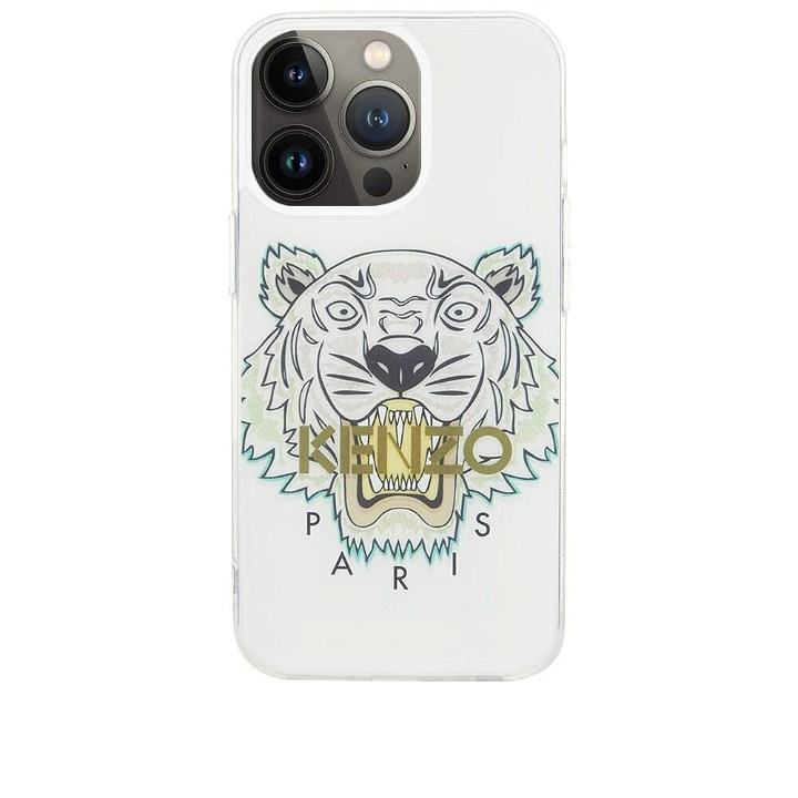 Photo: Kenzo iPhone 13 Pro Tiger Resin Case in White 