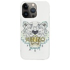 Kenzo iPhone 13 Pro Tiger Resin Case in White 