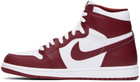 Nike Jordan White & Red Air Jordan 1 Retro High OG Sneakers