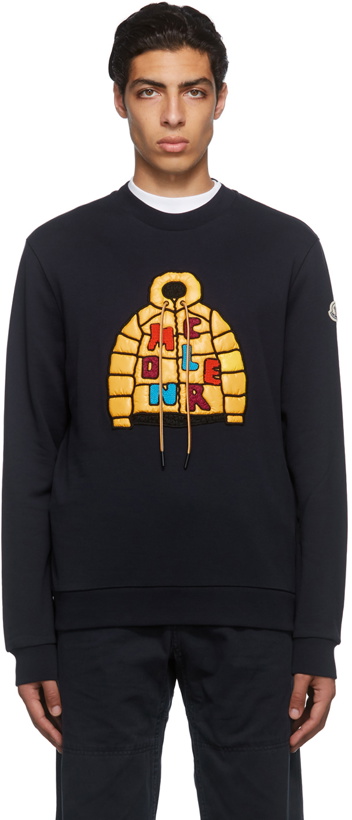 Photo: Moncler Navy Logo Patch Sweatshirt