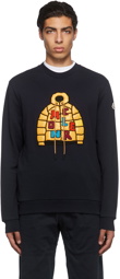 Moncler Navy Logo Patch Sweatshirt