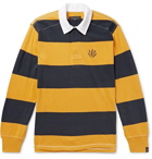 rag & bone - Logo-Embroidered Twill-Trimmed Striped Cotton-Jersey Polo Shirt - Yellow