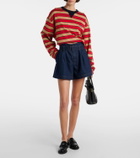 Frame The Paper Bag belted denim shorts