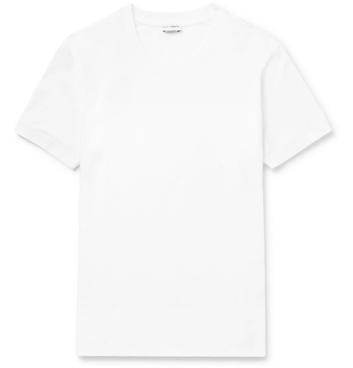 Photo: Dolce & Gabbana - Stretch-Cotton Jersey T-Shirt - Men - White