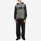 Junya Watanabe MAN Men's x Reigning Champ Shetland Wool Parka Jacket in Black/Off White