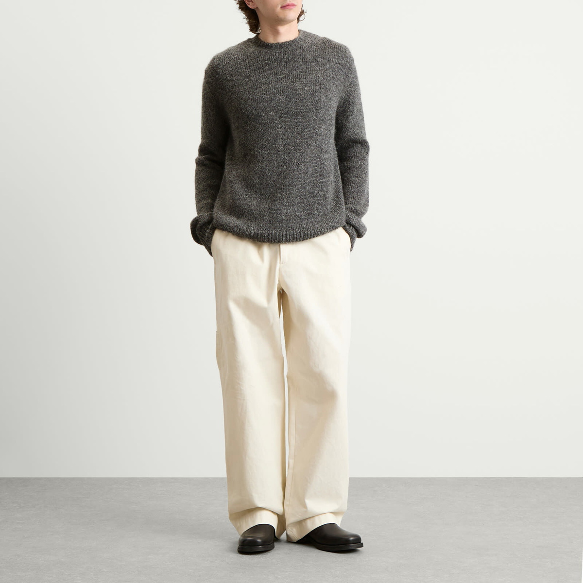 JIL SANDER - 最終価格JIL SANDER NAVY elbow patch knit. JIL SANDER NAVY エルボーパッチ付き ニット セーター - メルカリ