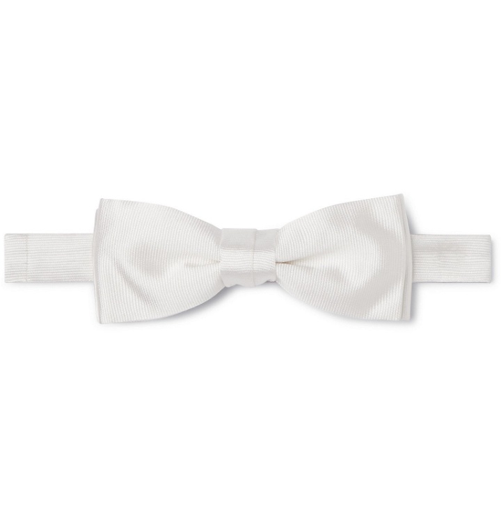 Photo: Hugo Boss - Pre-Tied Silk-Faille Bow Tie - White