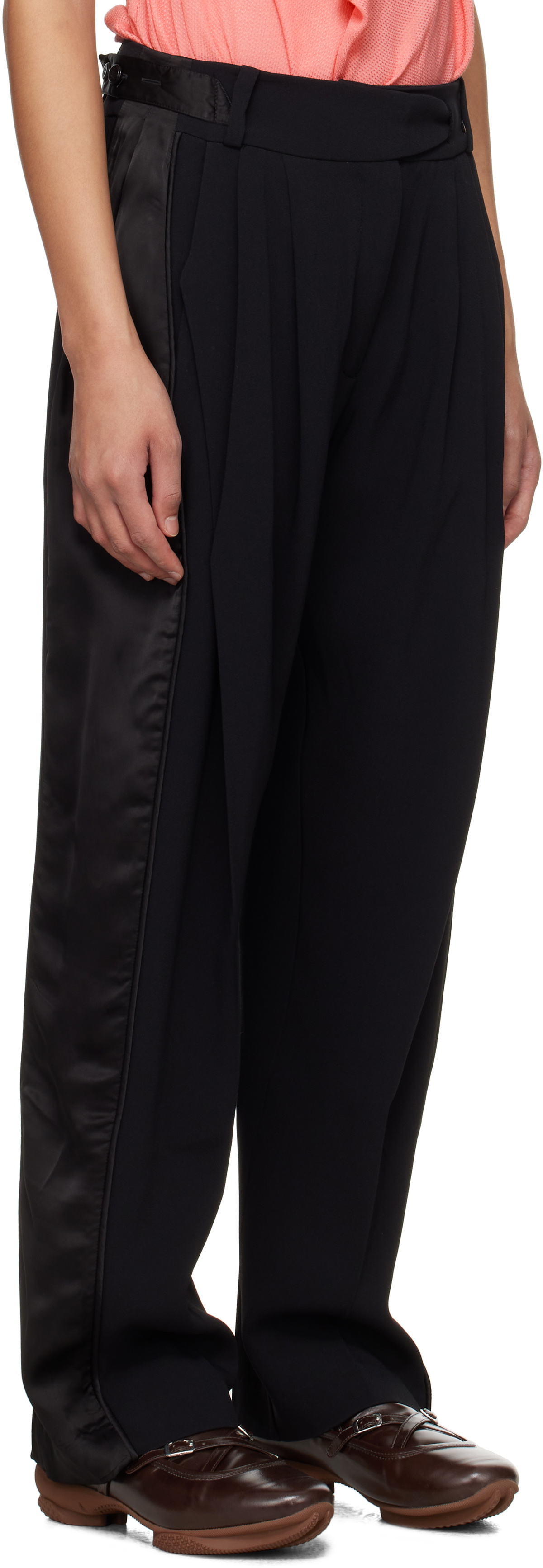 Kiko Kostadinov Black Cauda Pleated Trousers Kiko Kostadinov