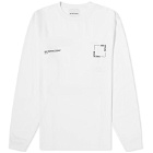 MKI Men's Long Sleeve Square Logo T-Shirt in White