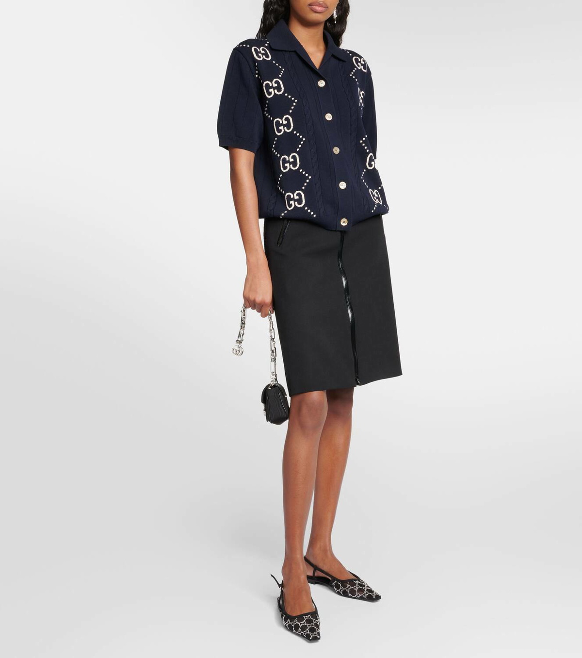 Gucci GG intarsia cotton cardigan Gucci