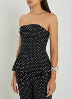 Faithfull The Brand Petro Polka dot Linen top Black And White