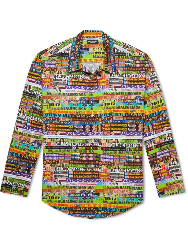 Photo: Balenciaga - Oversized Printed Poplin Shirt - Multi