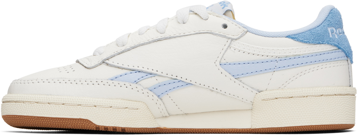 Reebok Classics Off-White & Blue Club C Revenge Vintage Sneakers