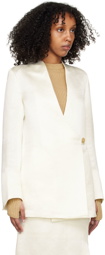 Mame Kurogouchi Off-White Linen Blazer