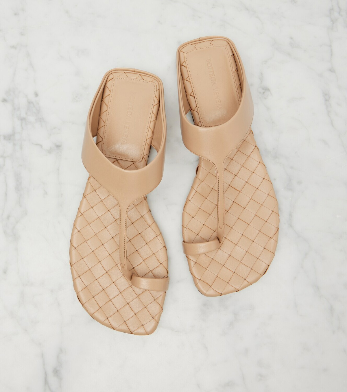 Bottega Veneta Livia Intrecciato leather thong sandals