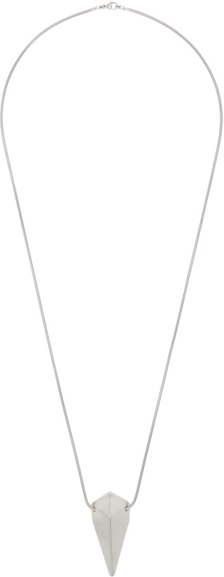 Photo: Rick Owens Silver Hollywood Pyramid Charm Necklace