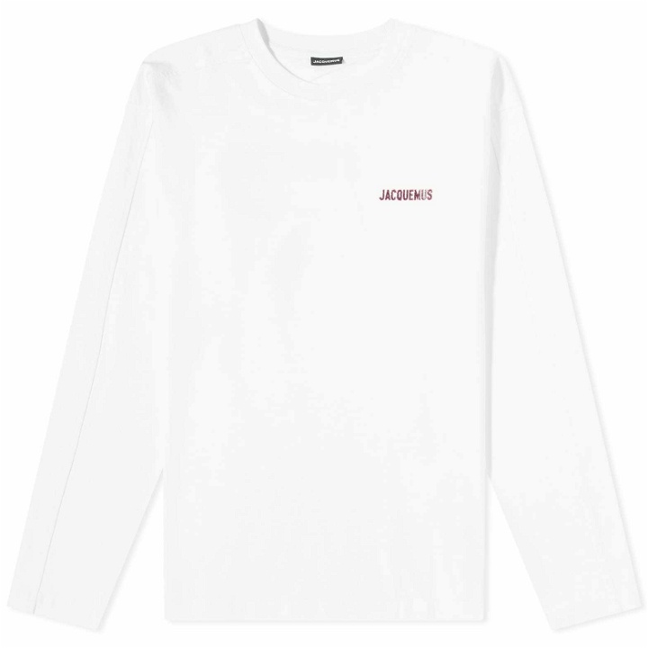 Photo: Jacquemus Men's Pavane Logo Long Sleeve T-Shirt in White Jelly Print