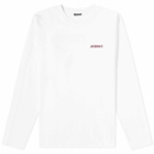 Jacquemus Men's Pavane Logo Long Sleeve T-Shirt in White Jelly Print