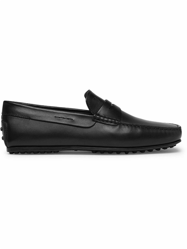 Photo: Tod's - City Gommino Leather Penny Loafers - Black