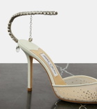 Jimmy Choo Saeda 100 embellished satin pumps