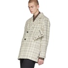 LHomme Rouge Off-White Story Check Jacket