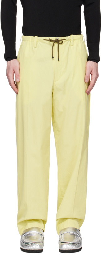 Photo: Dries Van Noten Yellow Drawstring Trousers