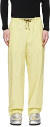 Dries Van Noten Yellow Drawstring Trousers