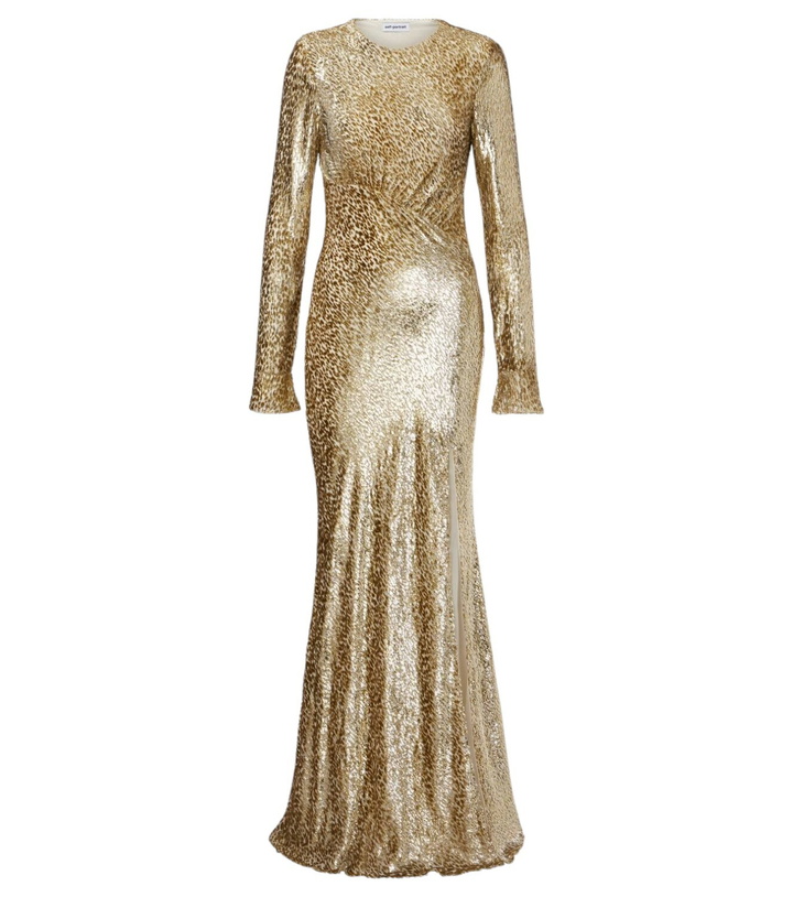 Photo: Self-Portrait Fil Coupé open-back maxi dress