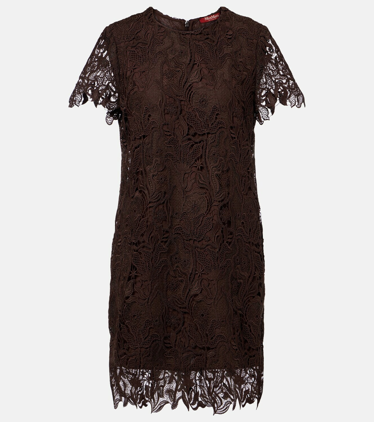 Max Mara Cotton guipure lace minidress