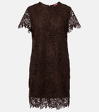Max Mara Cotton guipure lace minidress